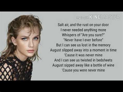 august taylor swift lyrics meaning.